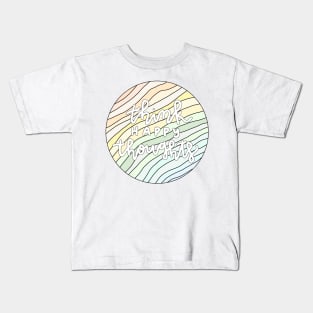 rainbow “think happy thoughts” Kids T-Shirt